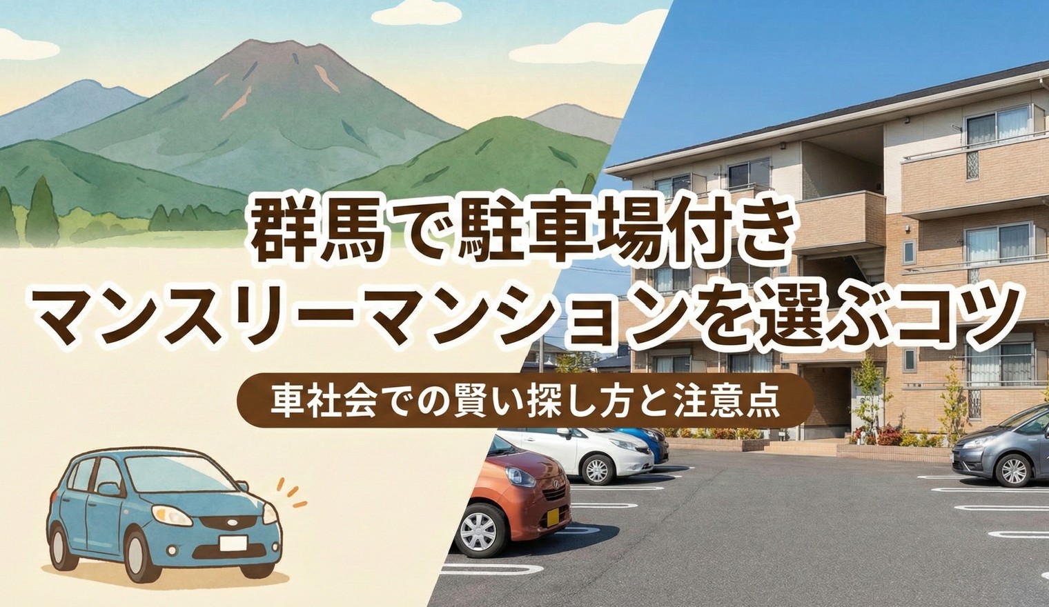 群馬で駐車場付きマンスリーマンションを選ぶコツ｜車社会での賢い探し方と注意点