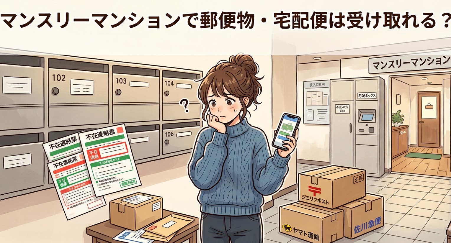 マンスリーマンションで郵便物・宅配便は受け取れる？知っておきたい受取ルールと注意点を徹底解説