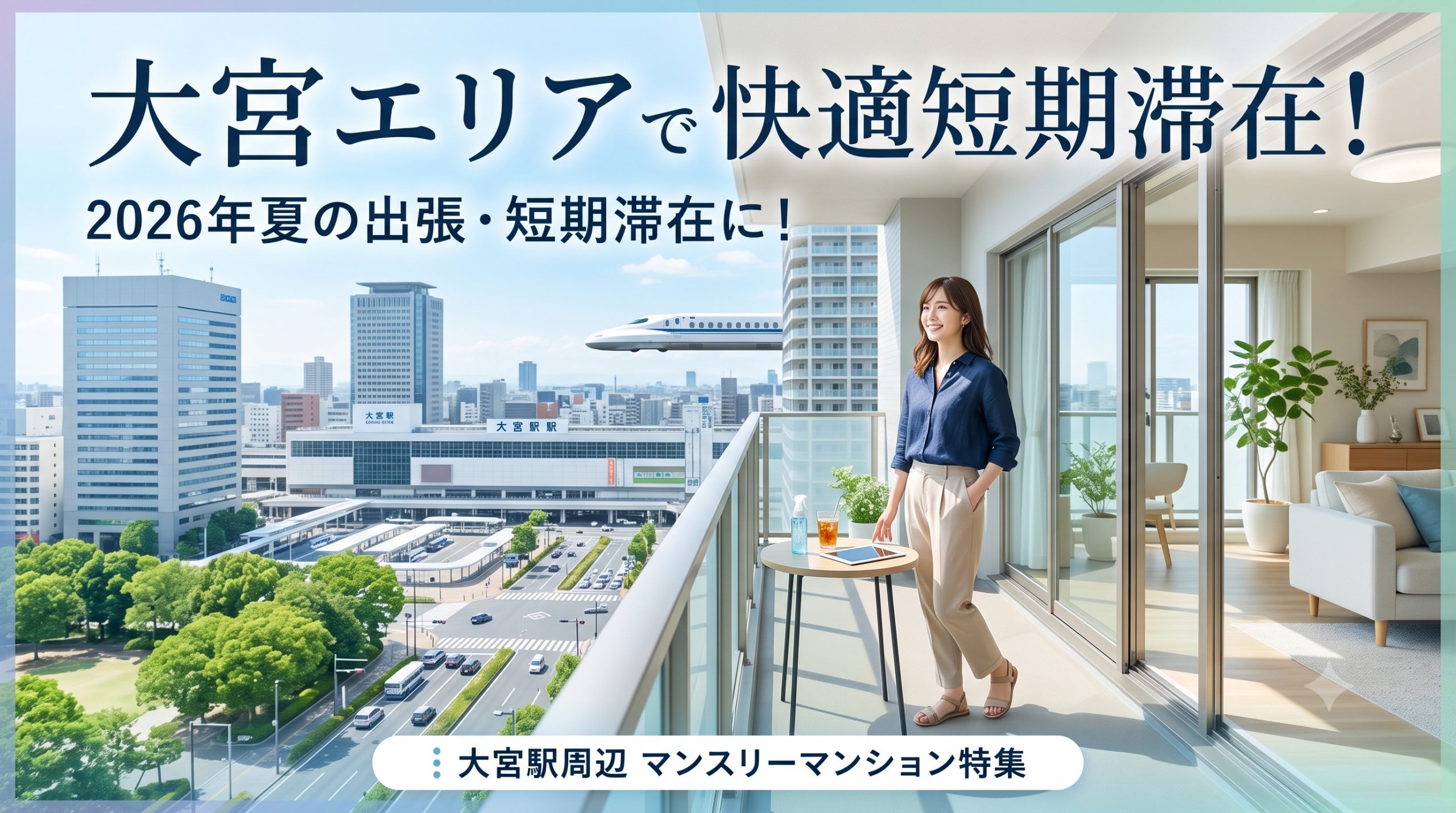 2026年夏の出張・短期滞在に！大宮駅周辺の快適マンスリーマンション特集